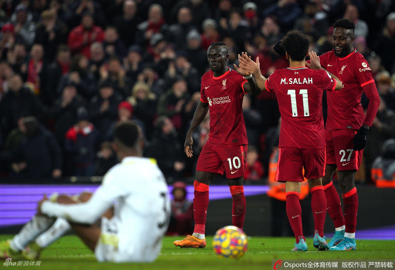 [英超]利物浦6-0利兹联 萨拉赫马内梅开二度
