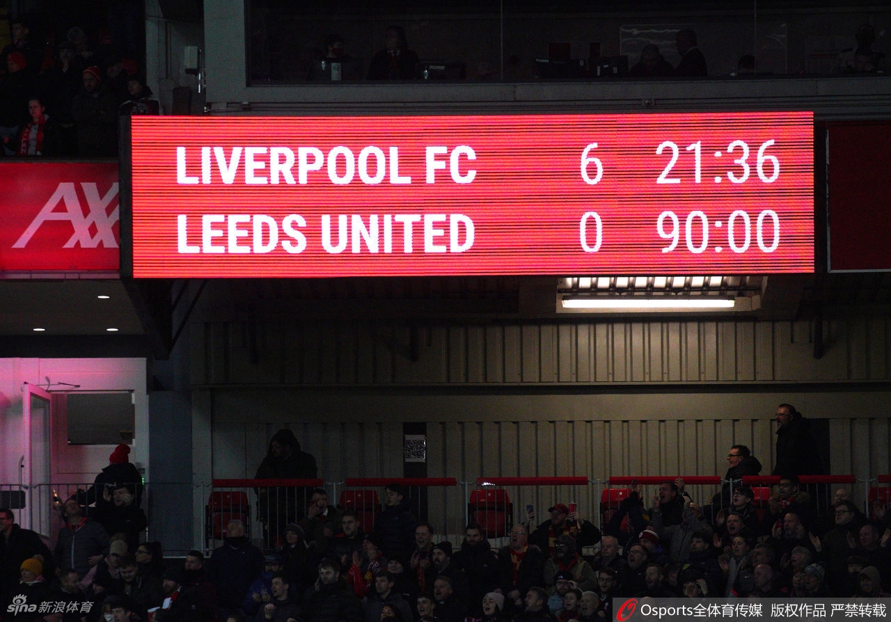 [英超]利物浦6-0利兹联 萨拉赫马内梅开二度