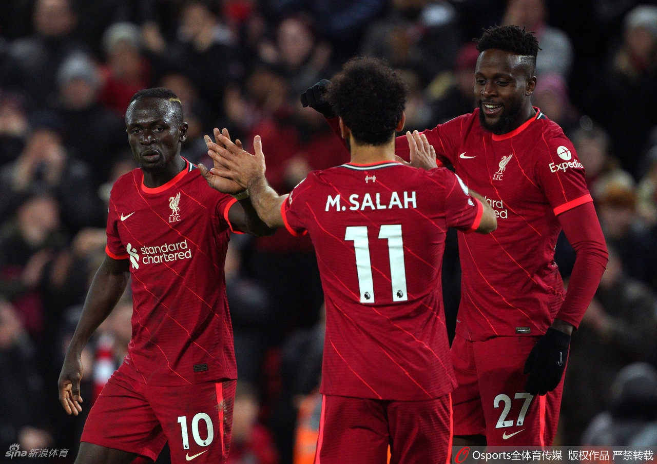 [英超]利物浦6-0利兹联 萨拉赫马内梅开二度