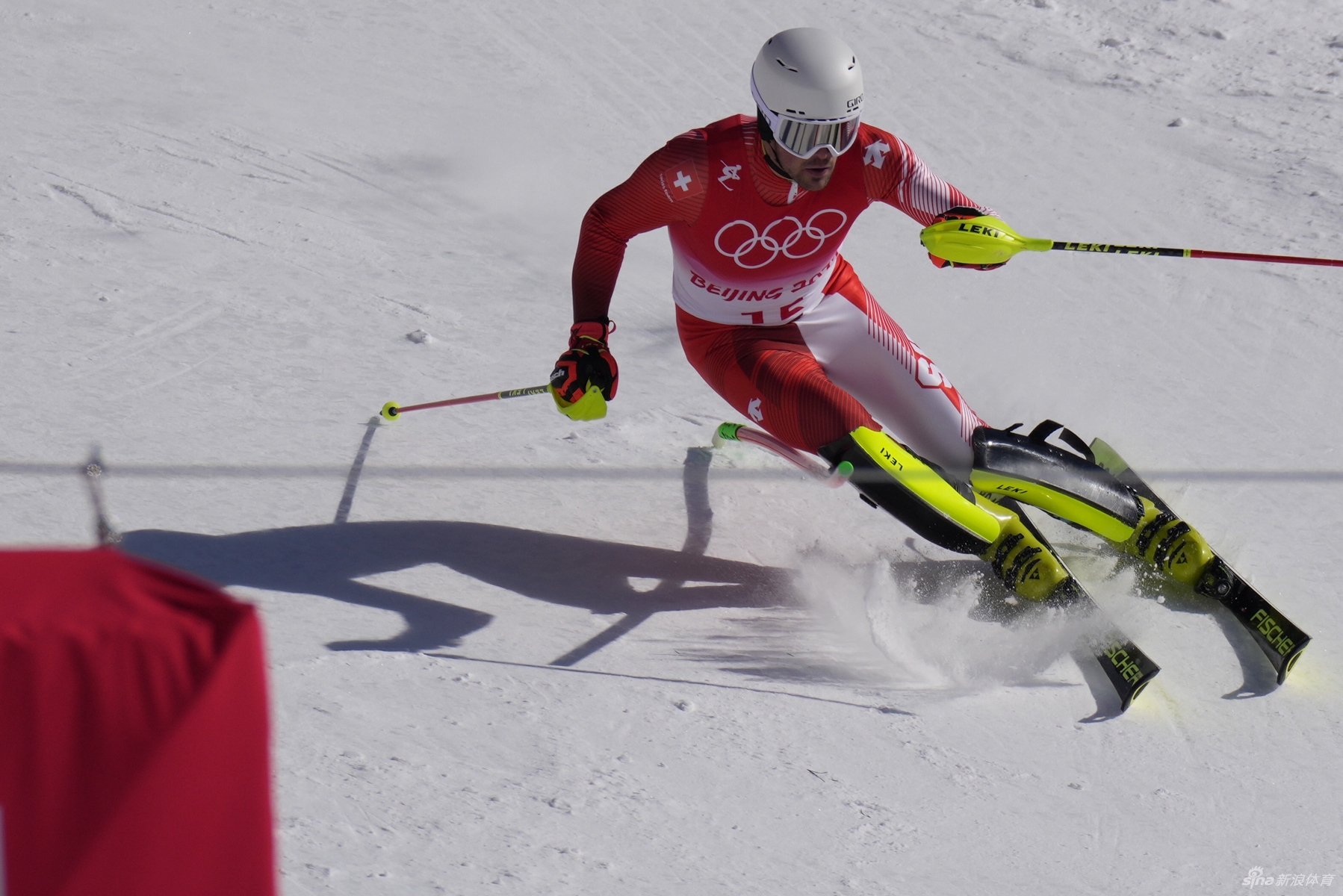 新浪直击高山滑雪男子回转比赛