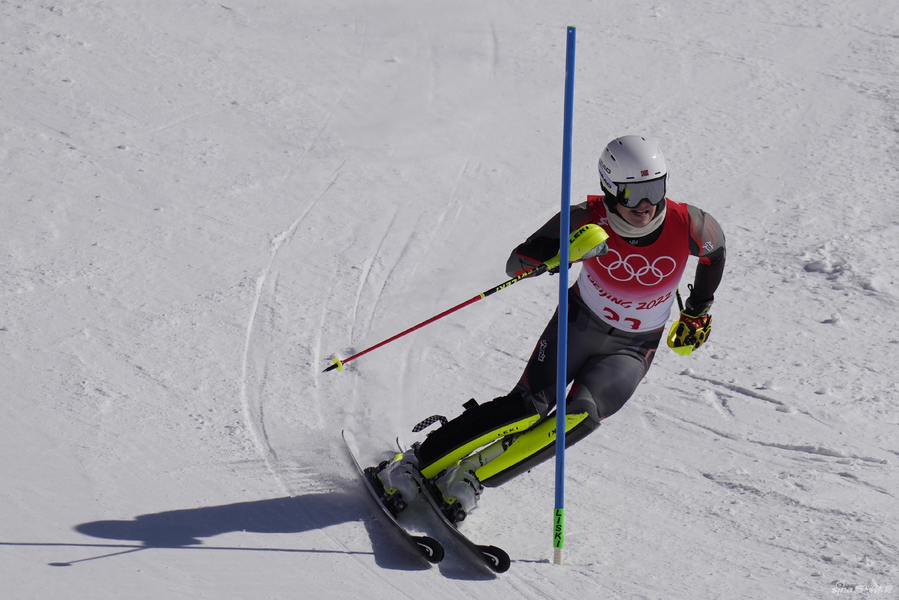 新浪直击高山滑雪男子回转比赛