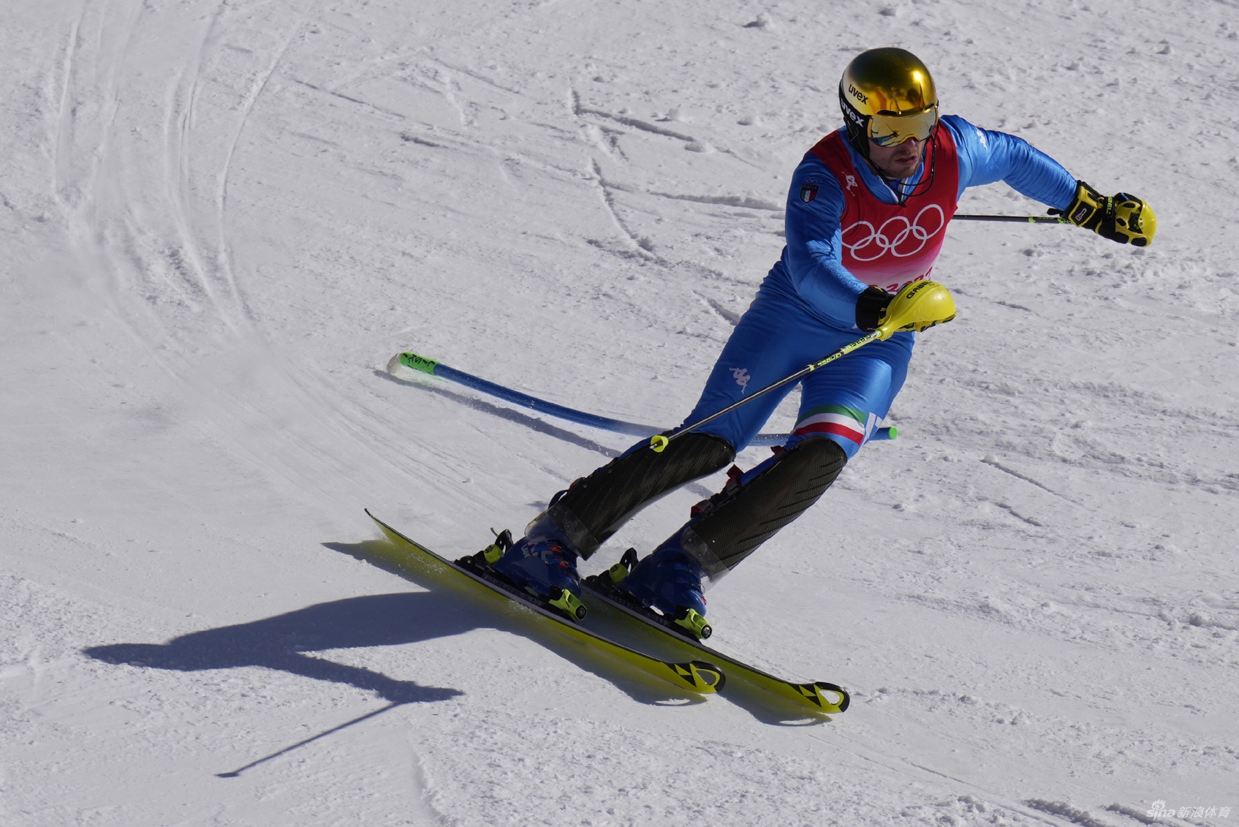 新浪直击高山滑雪男子回转比赛