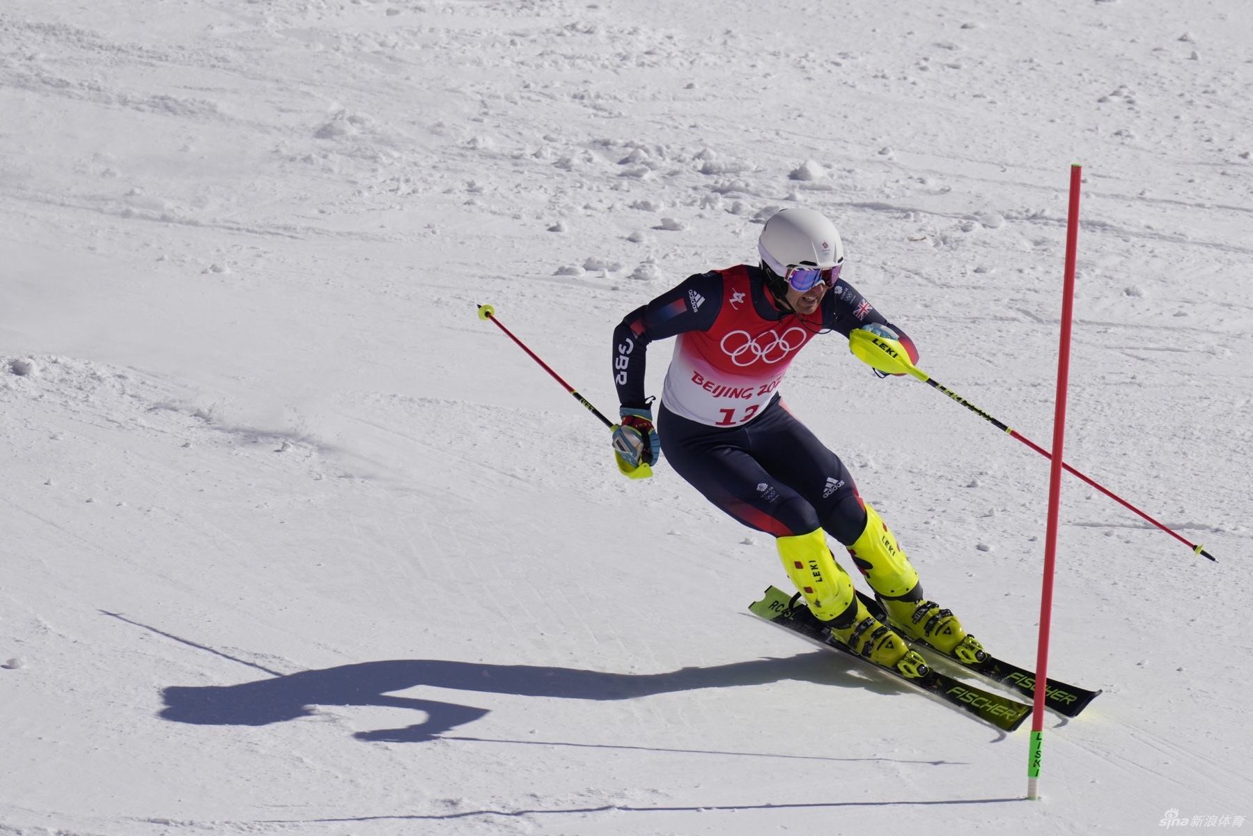 新浪直击高山滑雪男子回转比赛