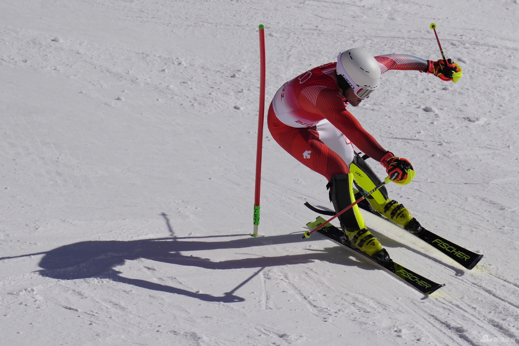 新浪直击高山滑雪男子回转比赛