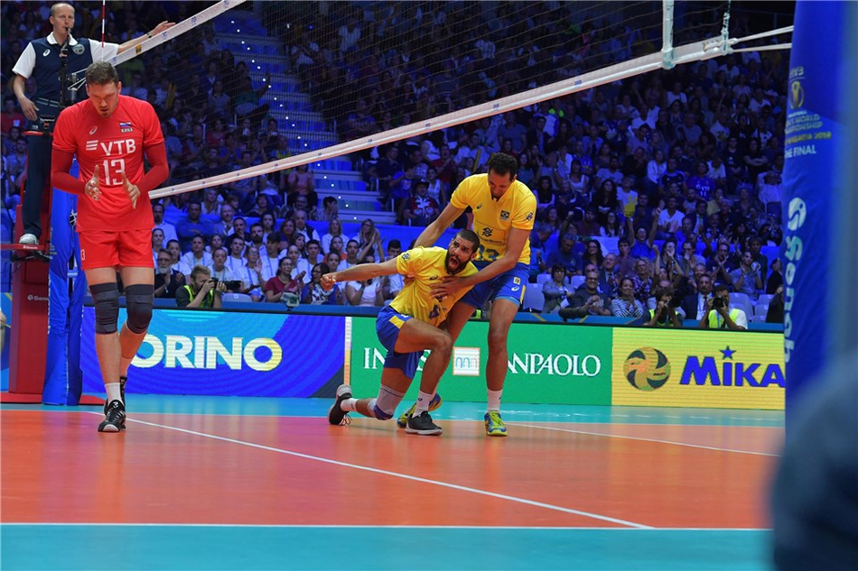 男排世锦赛巴西3-2俄罗斯