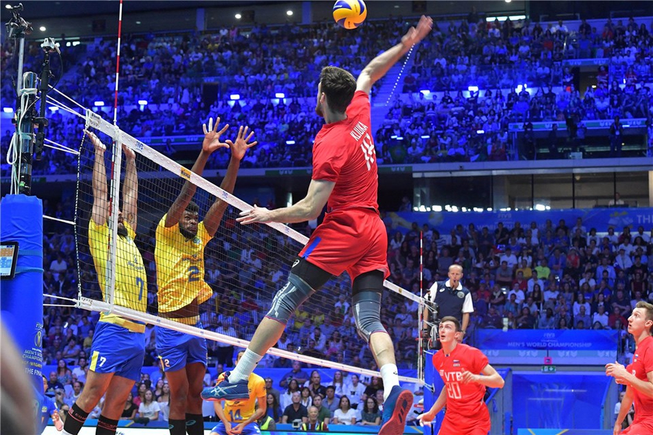 男排世锦赛巴西3-2俄罗斯