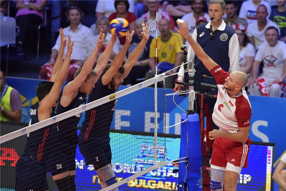 男排世锦赛波兰3-2美国进决赛
