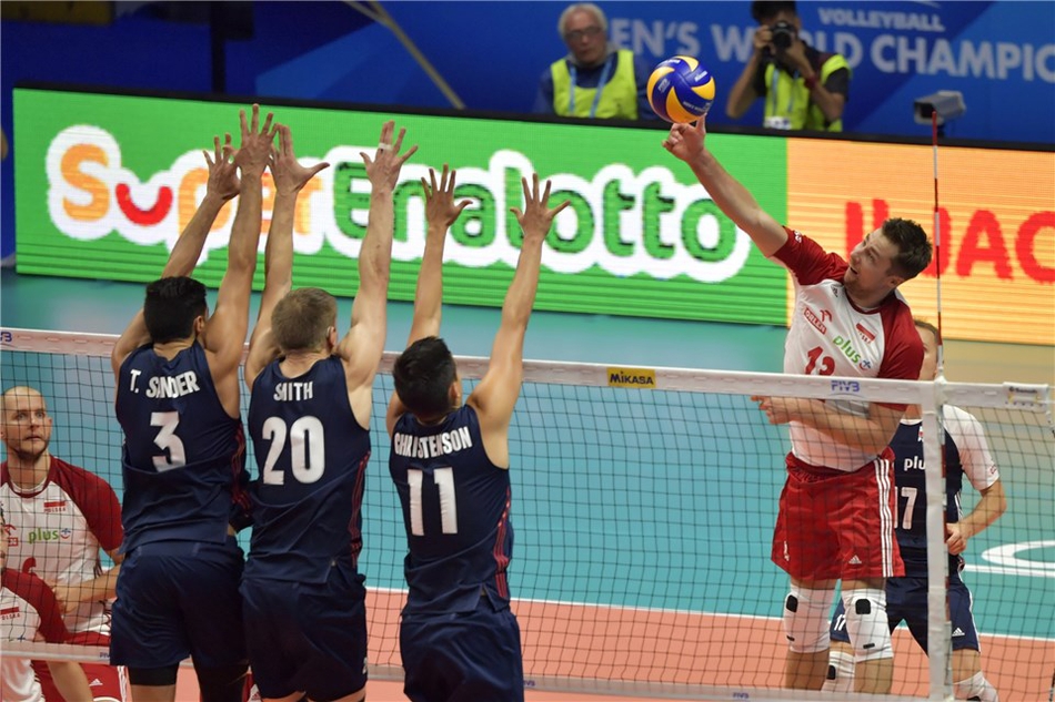 男排世锦赛波兰3-2美国进决赛