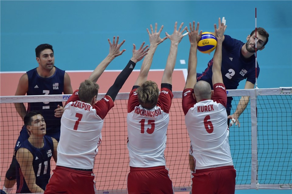 男排世锦赛波兰3-2美国进决赛