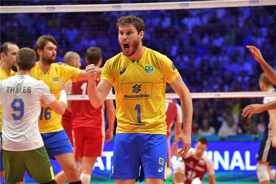 男排世锦赛波兰3-0巴西夺冠