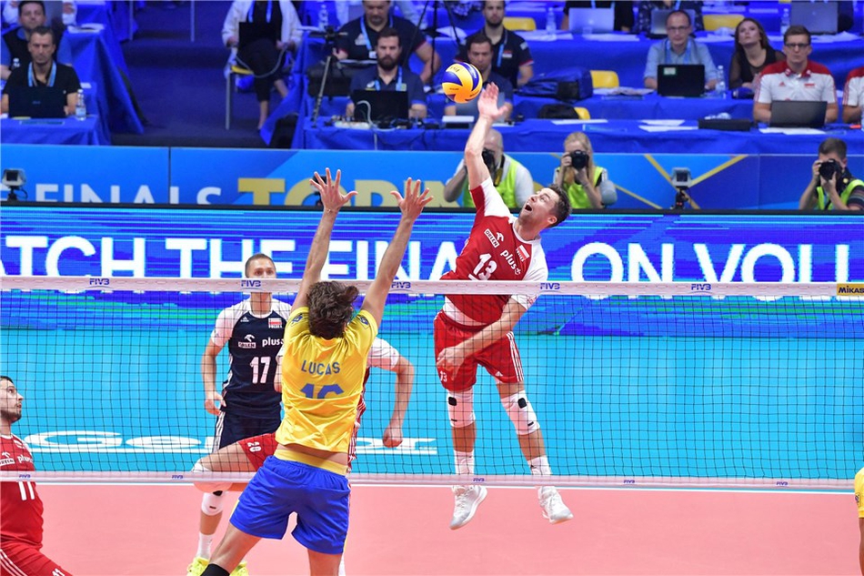 男排世锦赛波兰3-0巴西夺冠