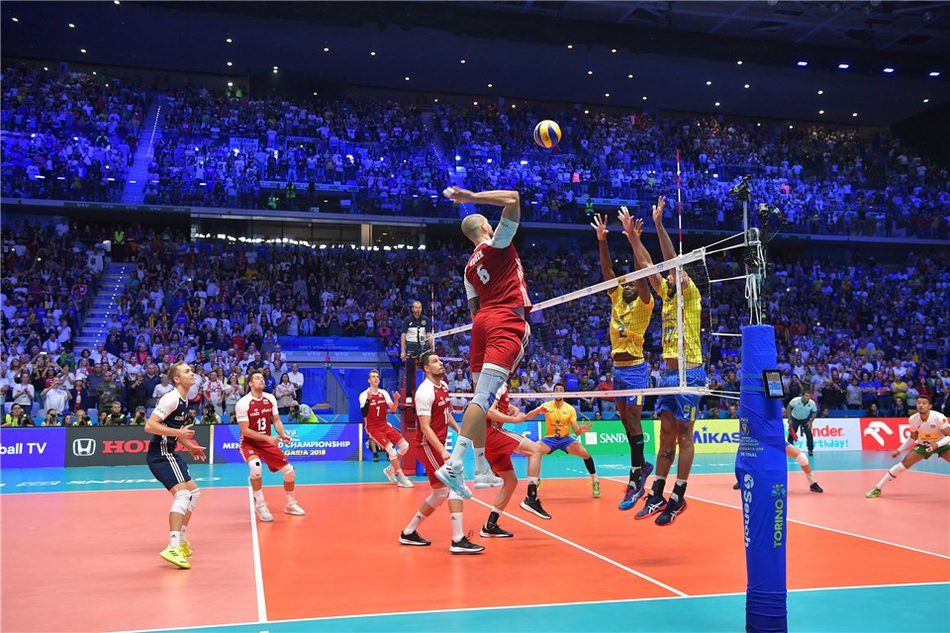 男排世锦赛波兰3-0巴西夺冠