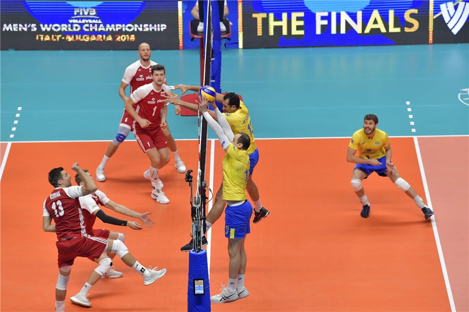 男排世锦赛波兰3-0巴西夺冠