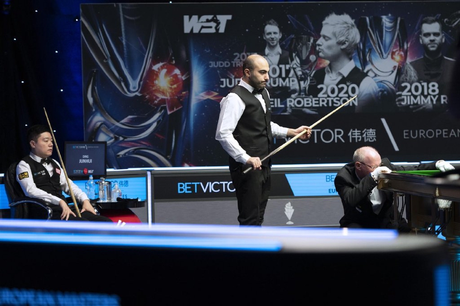 欧洲大师赛丁俊晖5-3瓦菲