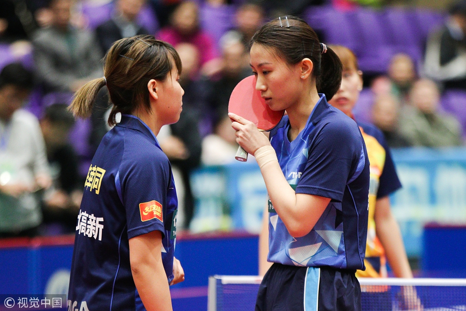 乒超女团刘诗雯马琳合体