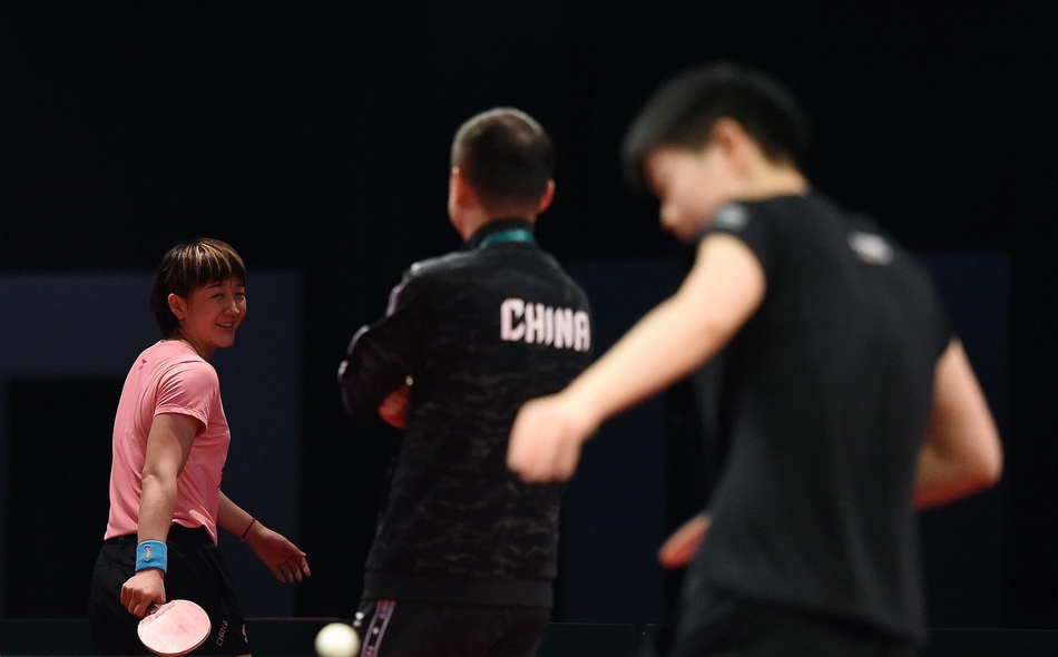 国乒布达佩斯首训刘国梁上场