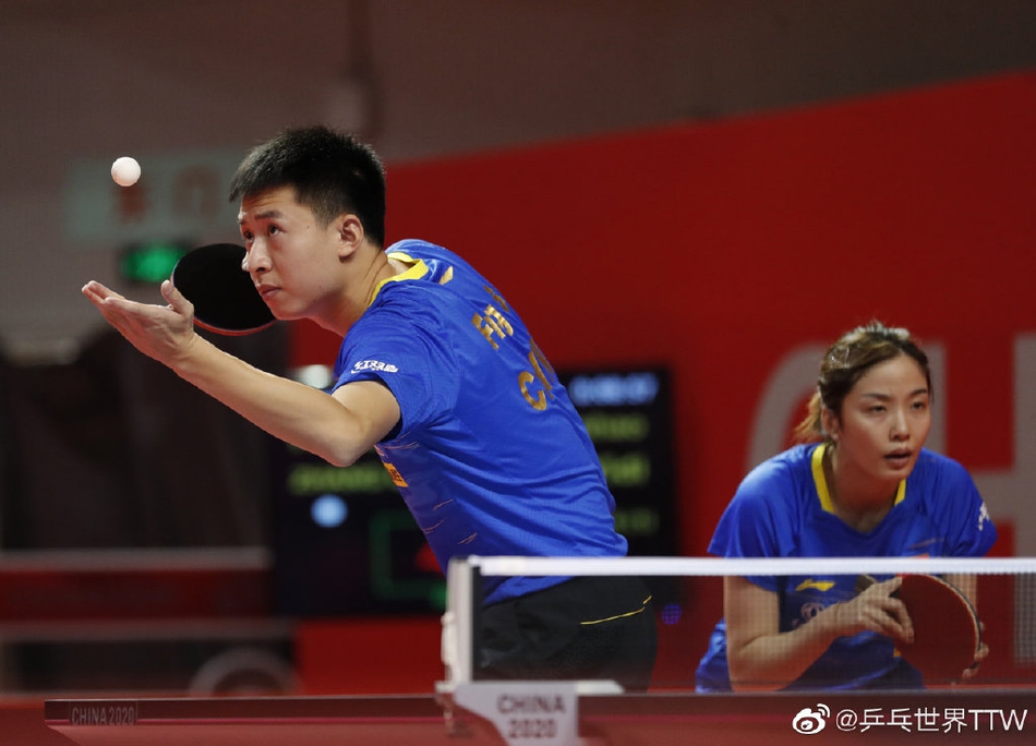 国乒奥运模拟赛首日混双