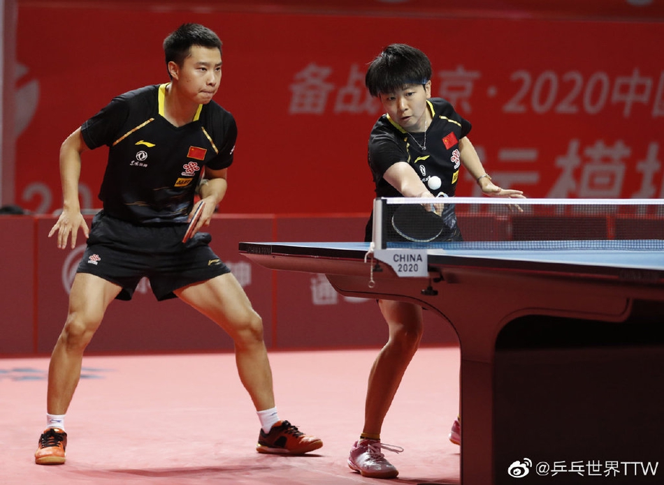 国乒奥运模拟赛首日混双