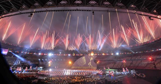 开幕式上的烟花表演