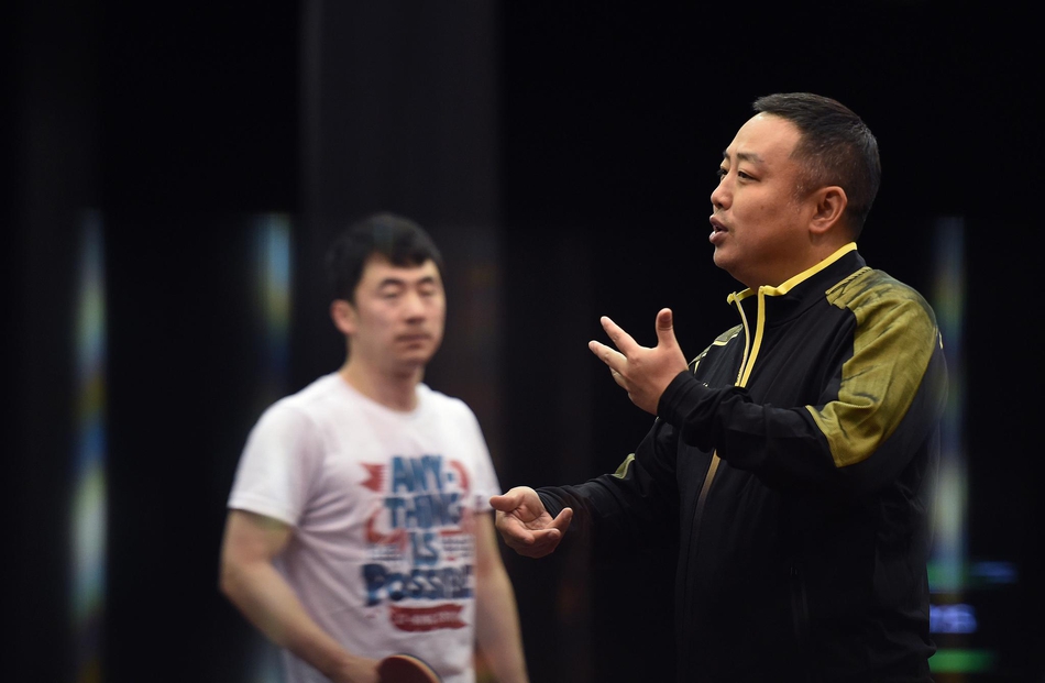 国乒布达佩斯首训刘国梁上场