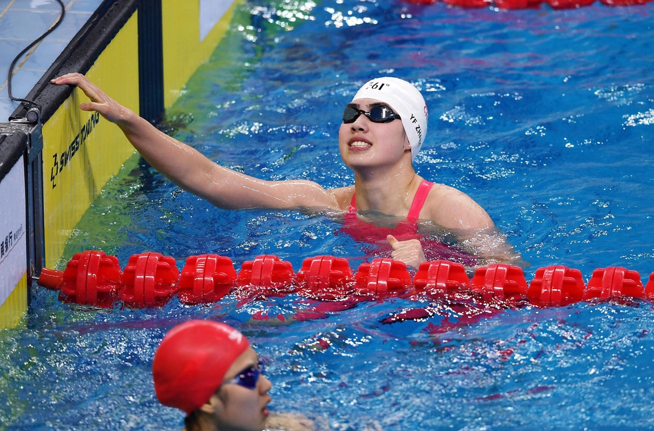张雨霏破女子100米蝶泳亚洲纪录