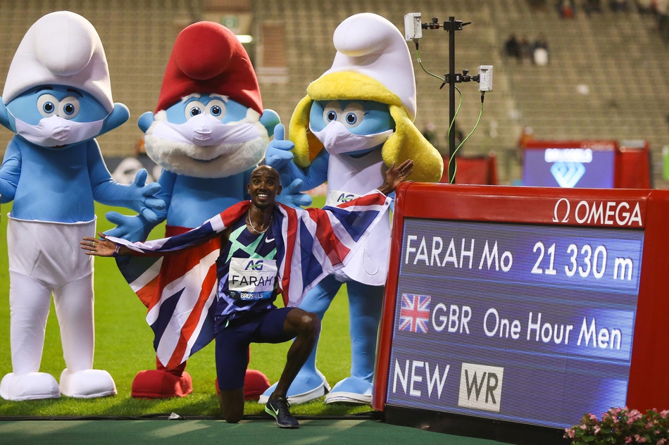 法拉赫破男子一小时跑世界纪录