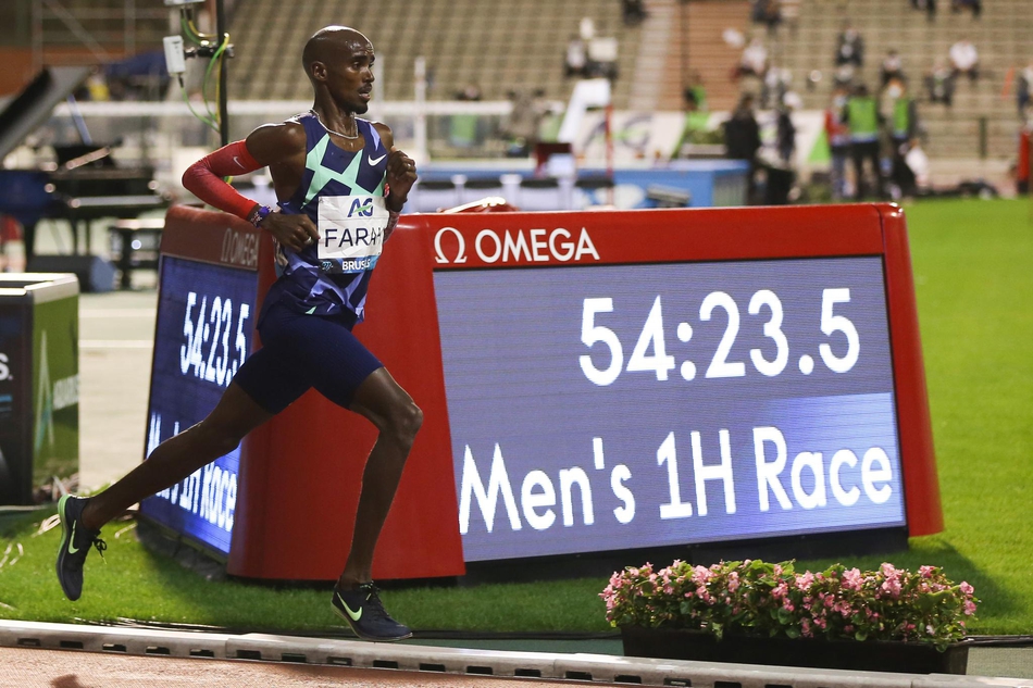 法拉赫破男子一小时跑世界纪录