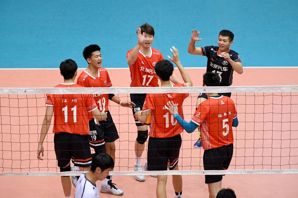 男排全锦赛第二阶段北京3-0广东