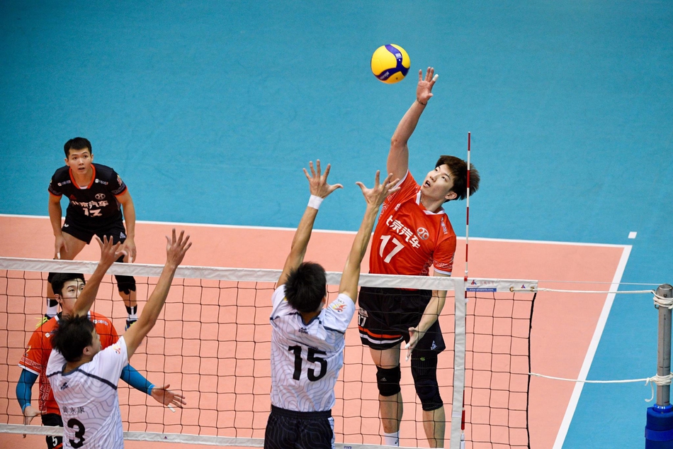 男排全锦赛第二阶段北京3-0广东