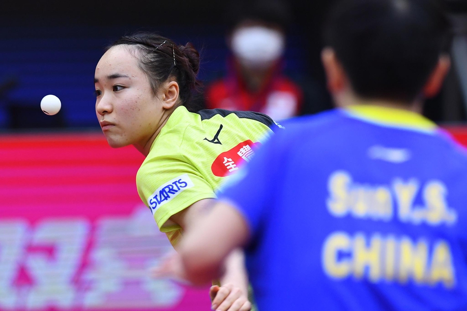 女乒世界杯孙颖莎4-2伊藤美诚