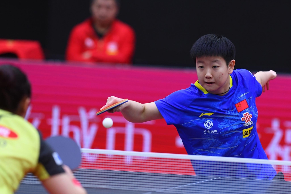 女乒世界杯孙颖莎4-2伊藤美诚