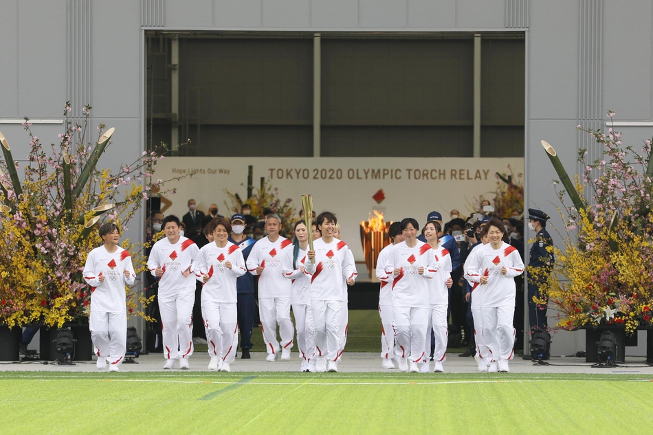 东京奥运会火炬传递福岛开跑