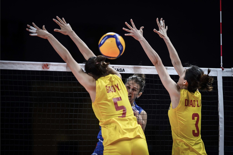 世界联赛中国女排vs塞尔维亚