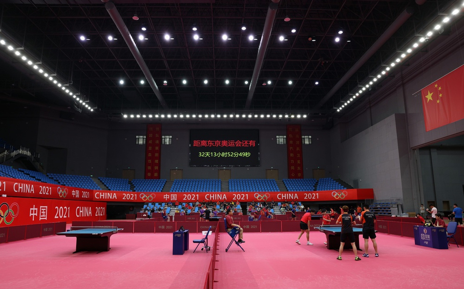 国乒热身赛在山东威海开战