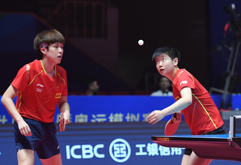 直通赛王楚钦/孙颖莎2-0周启豪/顾玉婷