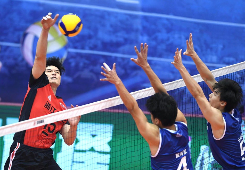 男排联赛江苏3-2浙江获得季军