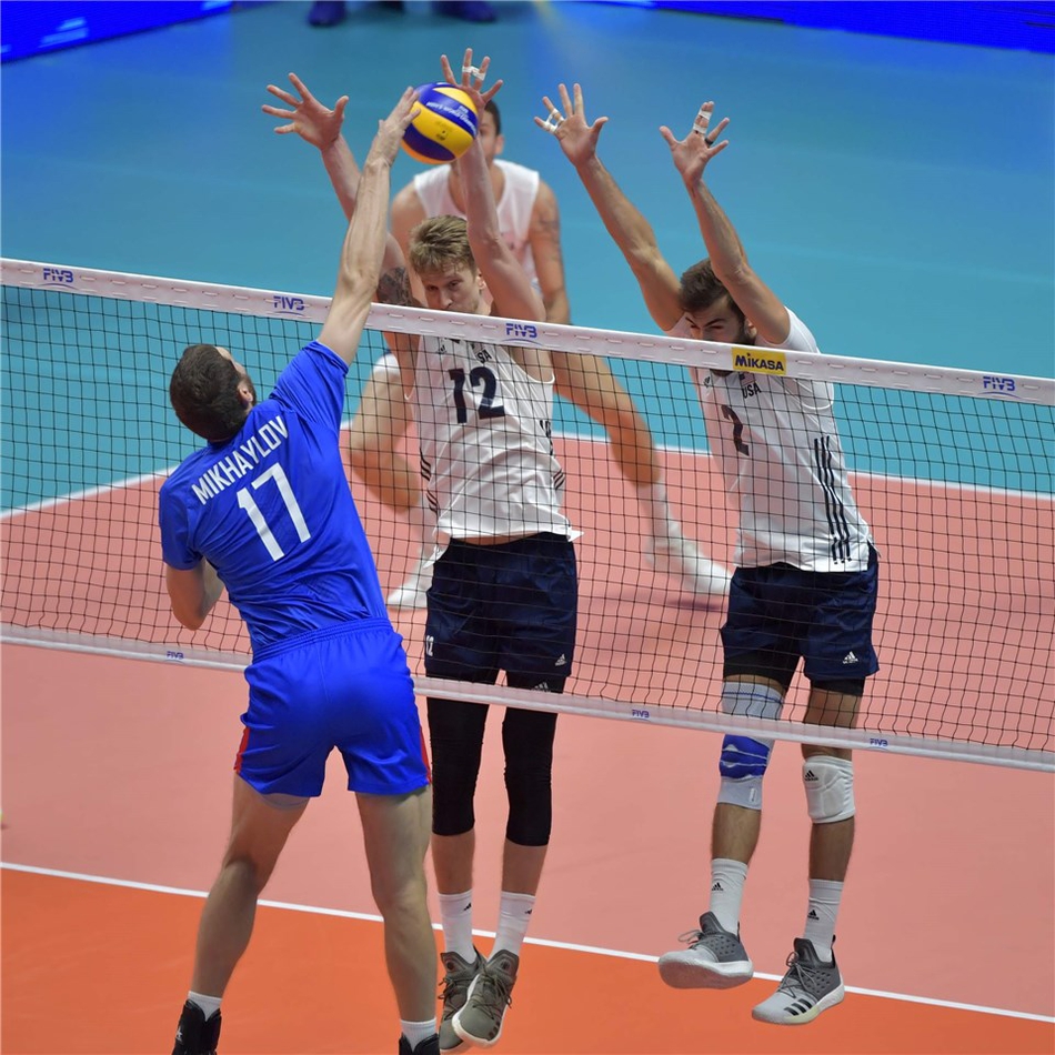 男排世锦赛美国3-0俄罗斯