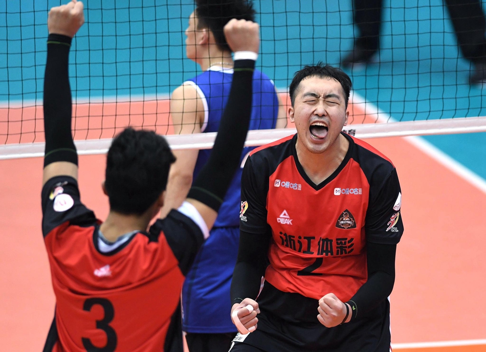 男排联赛江苏3-2浙江获得季军
