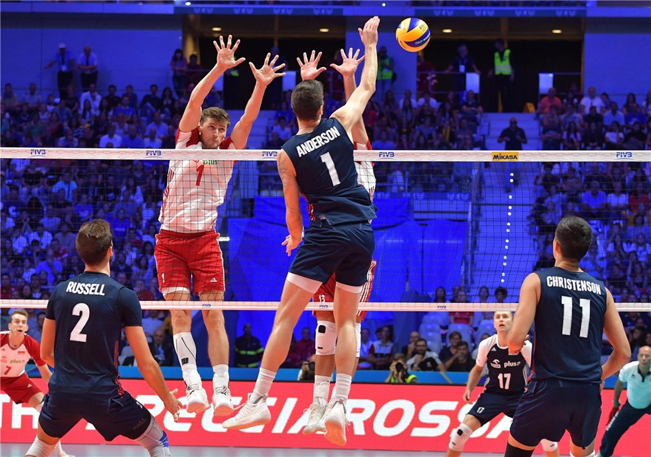 男排世锦赛波兰3-2美国进决赛