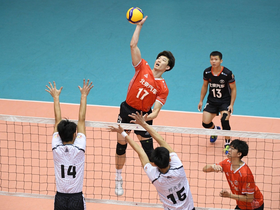 男排全锦赛第二阶段北京3-0广东