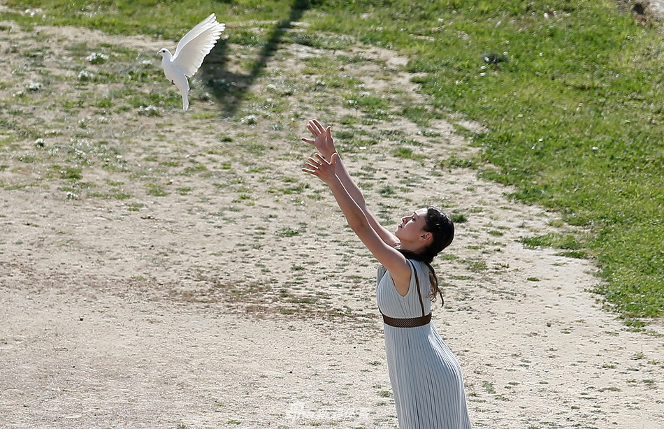 奥运圣火采集仪式进行彩排