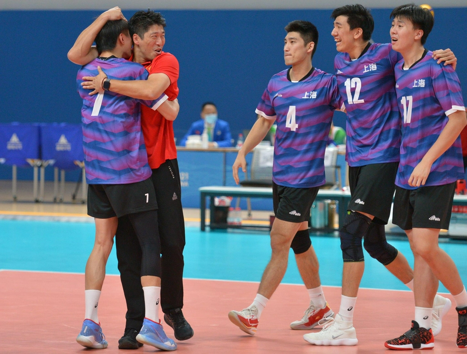 全运会上海男排3-0山东夺金