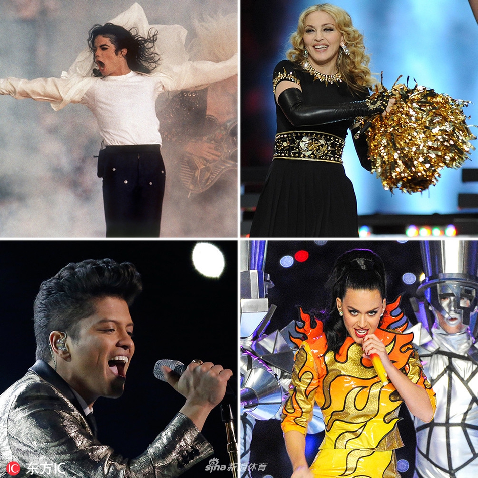 历届超级碗中场秀全明星阵容