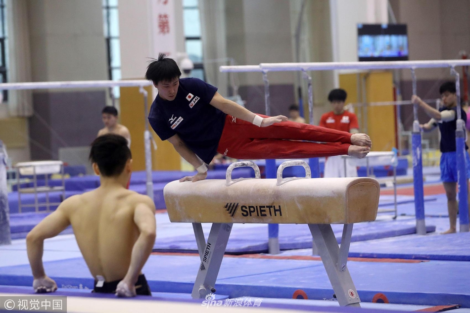 中日男子体操队公开训练