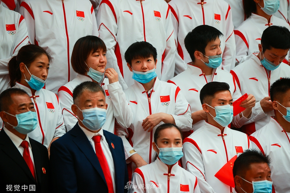 国乒女排参加奥运誓师大会