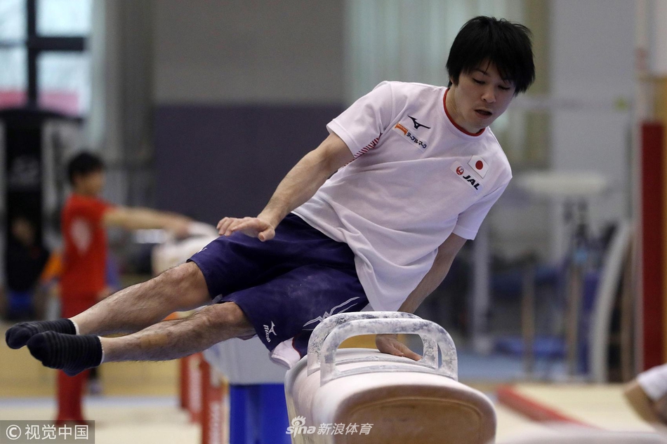 中日男子体操队公开训练