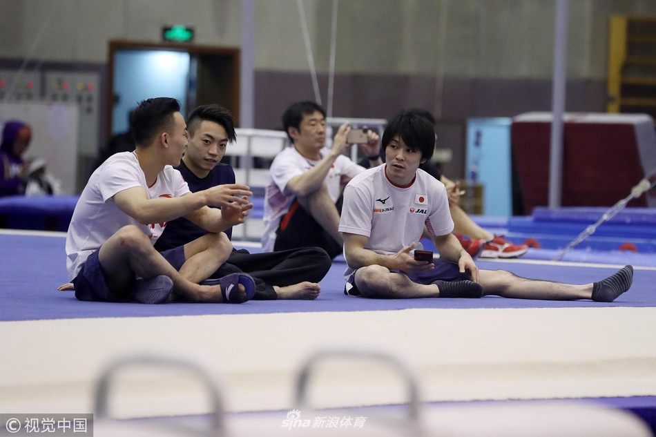 中日男子体操队公开训练