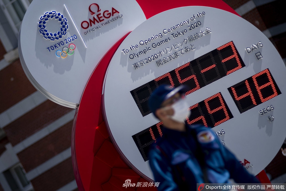 东京街头奥运会倒计时钟变普通时钟