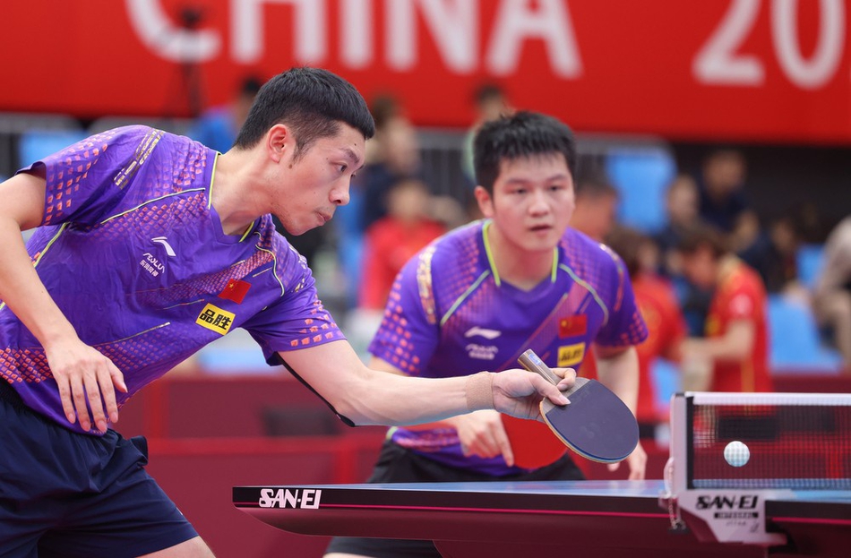 国乒热身赛男子一团夺冠