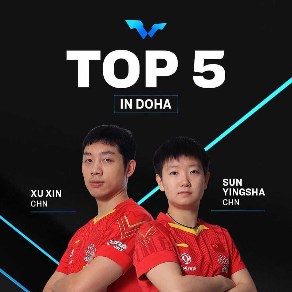 国际乒联多哈两站的海报